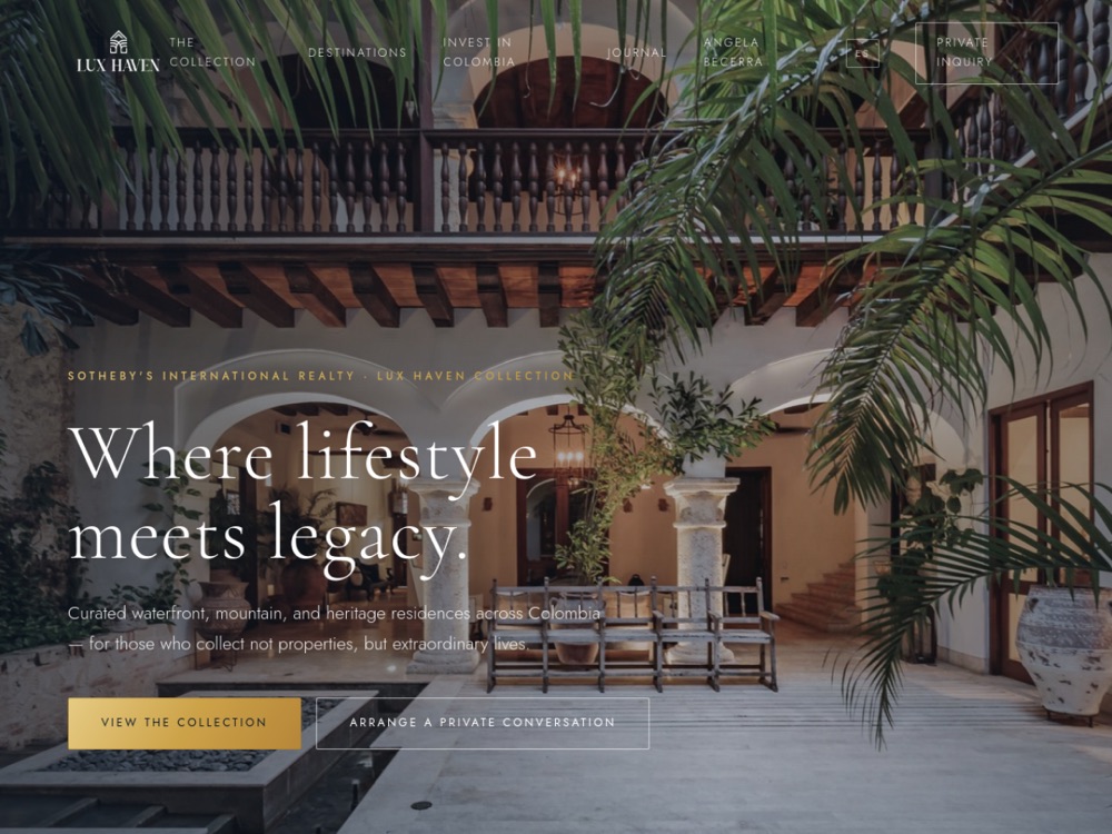Lux Haven Collection website