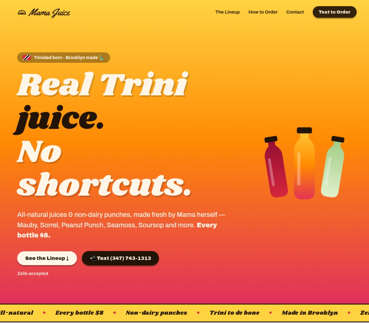 Mama Juice BK website